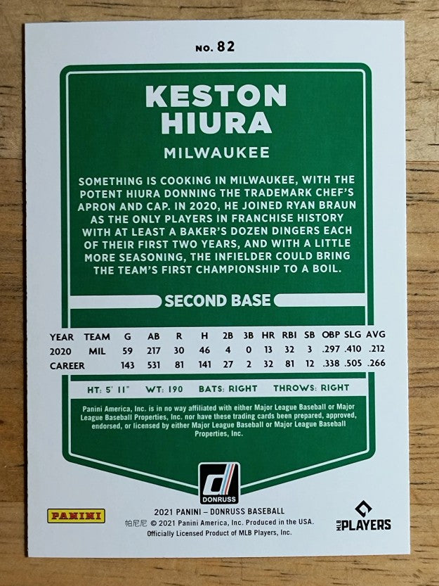 2021 Donruss #82 Keston Hiura