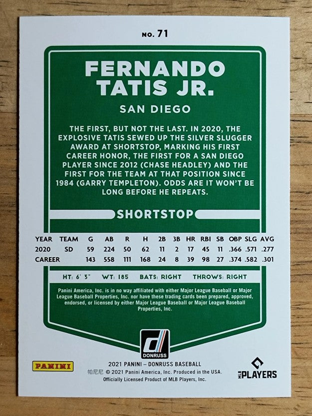 2021 Donruss #71 Fernando Tatis Jr.