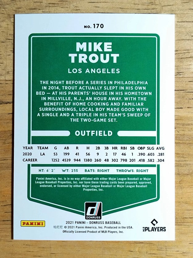 2021 Donruss #170 Mike Trout