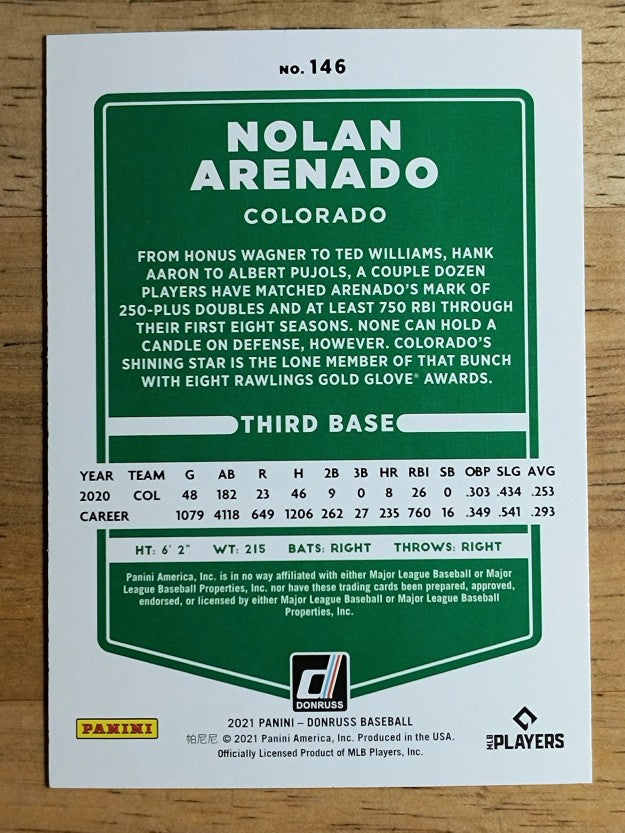 2021 Donruss #146 Nolan Arenado