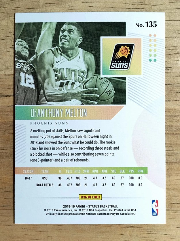 2018-19 Panini Status Green #135 De'Anthony Melton
