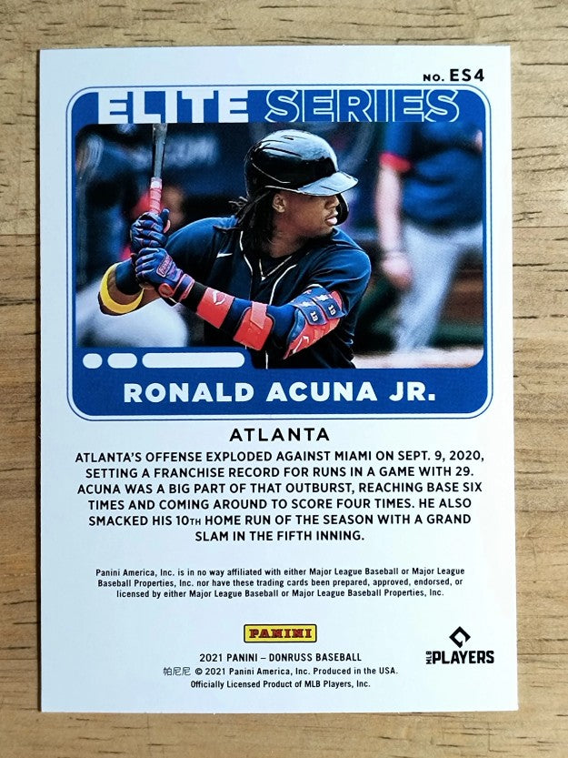 2021 Donruss Elite Series Diamond #4 Ronald Acuna Jr.