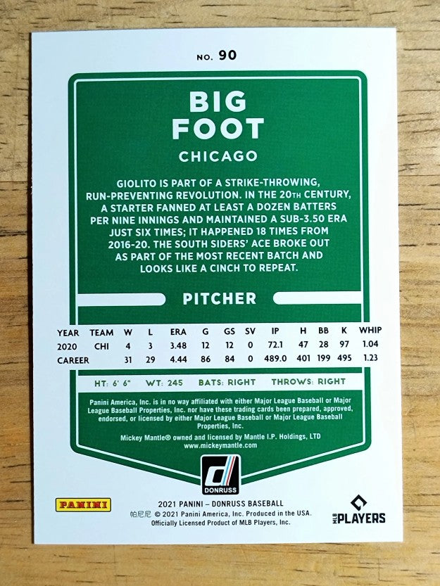 2021 Donruss Variations Liberty #90 Lucas Giolito