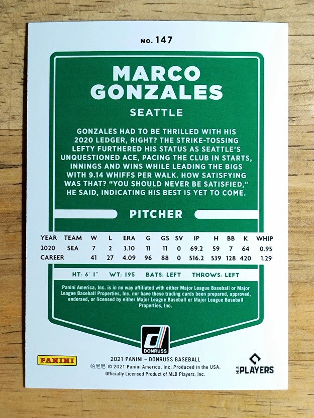 2021 Donruss Holo Orange #147 Marco Gonzales
