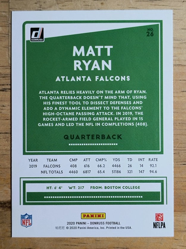 2020 Donruss #26 Matt Ryan