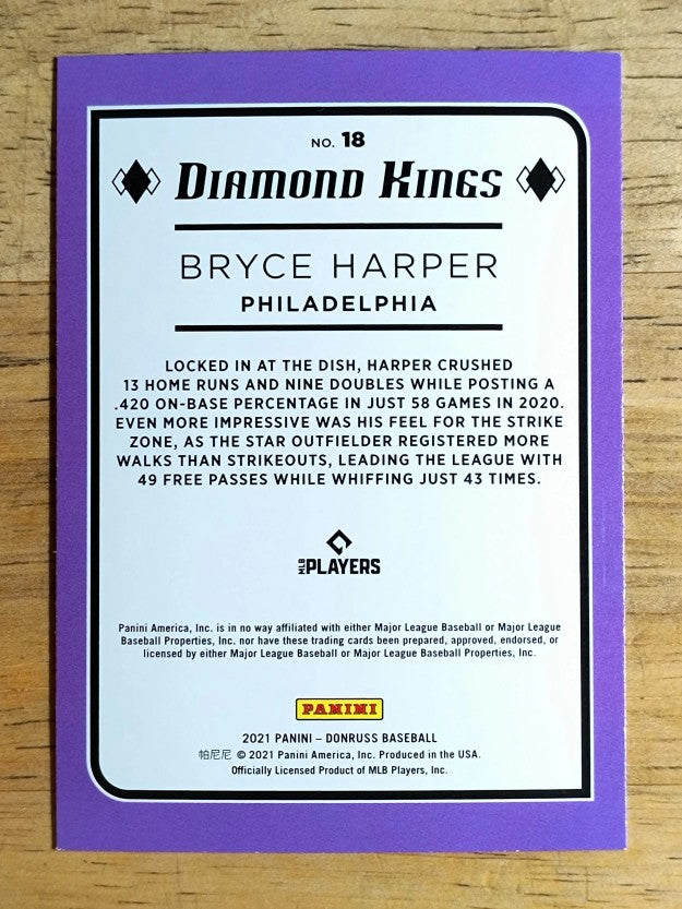2021 Donruss Holo Orange #18 Bryce Harper DK