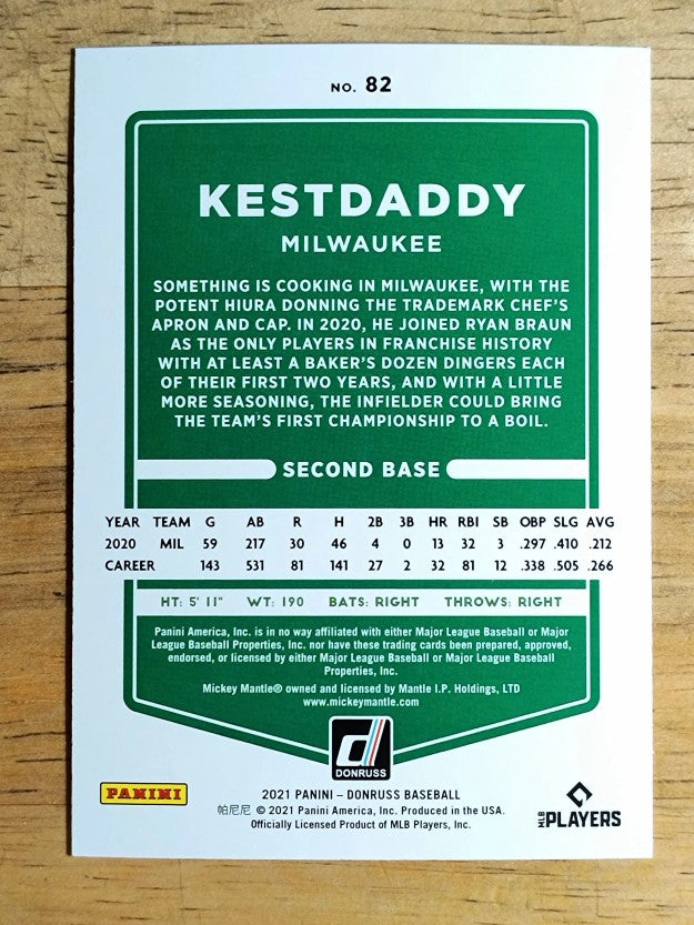 2021 Donruss Variations Holo Orange #82 Keston Hiura