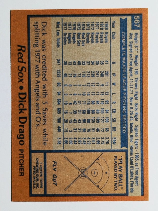 1978 Topps #567 Dick Drago (EXMT)