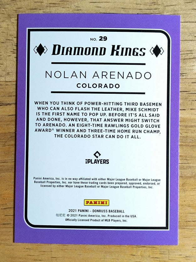 2021 Donruss #29 Nolan Arenado DK