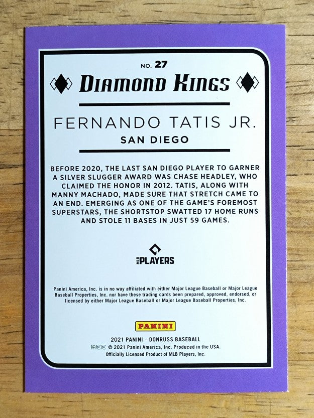 2021 Donruss #27 Fernando Tatis Jr. DK
