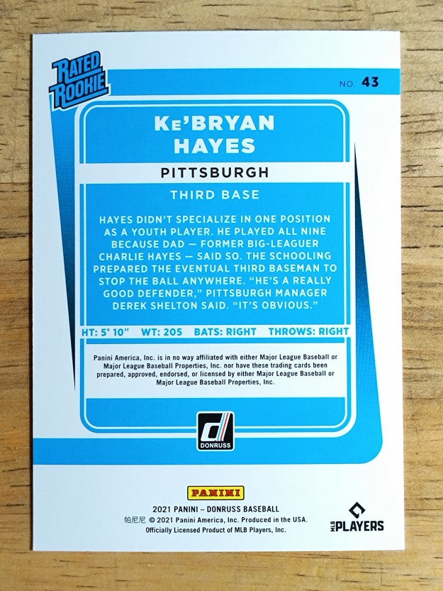 2021 Donruss #43 Ke'Bryan Hayes RR RC
