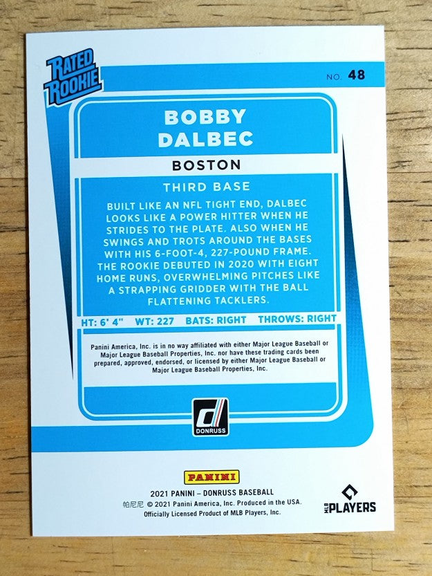 2021 Donruss #48 Bobby Dalbec RR RC