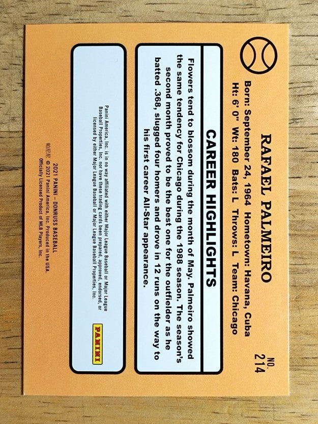 2021 Donruss #214 Rafael Palmeiro RETRO