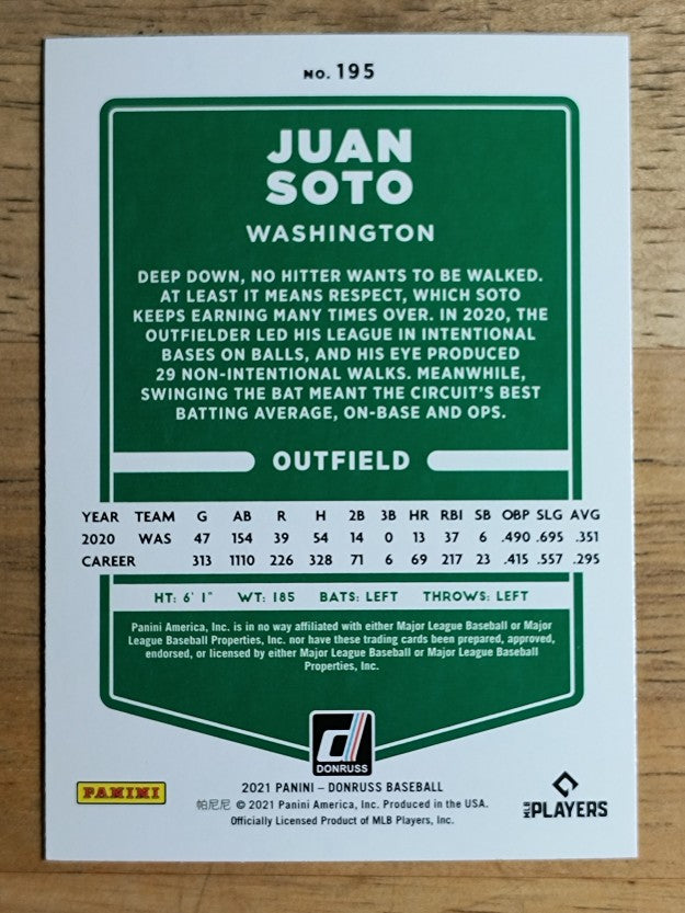 2021 Donruss #195 Juan Soto