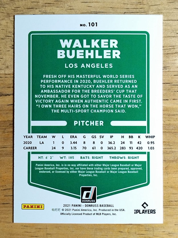 2021 Donruss #101 Walker Buehler