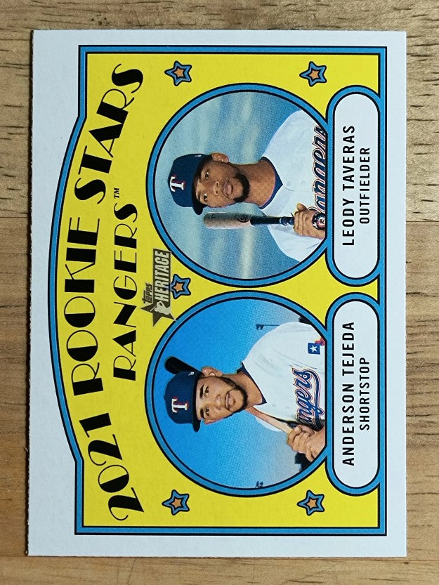2021 Topps Heritage #400 Anderson Tejeda RC/Leody Taveras RC