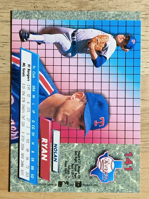1992 Ultra #141 Nolan Ryan