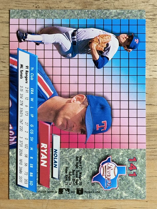 1992 Ultra #141 Nolan Ryan