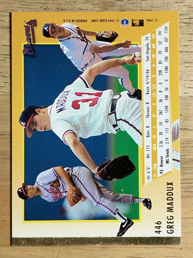 1994 Ultra #446 Greg Maddux
