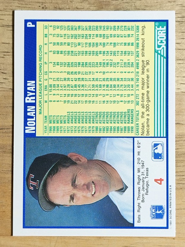 1991 Score #4 Nolan Ryan