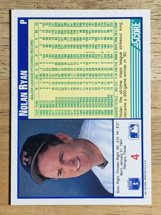 1991 Score #4 Nolan Ryan