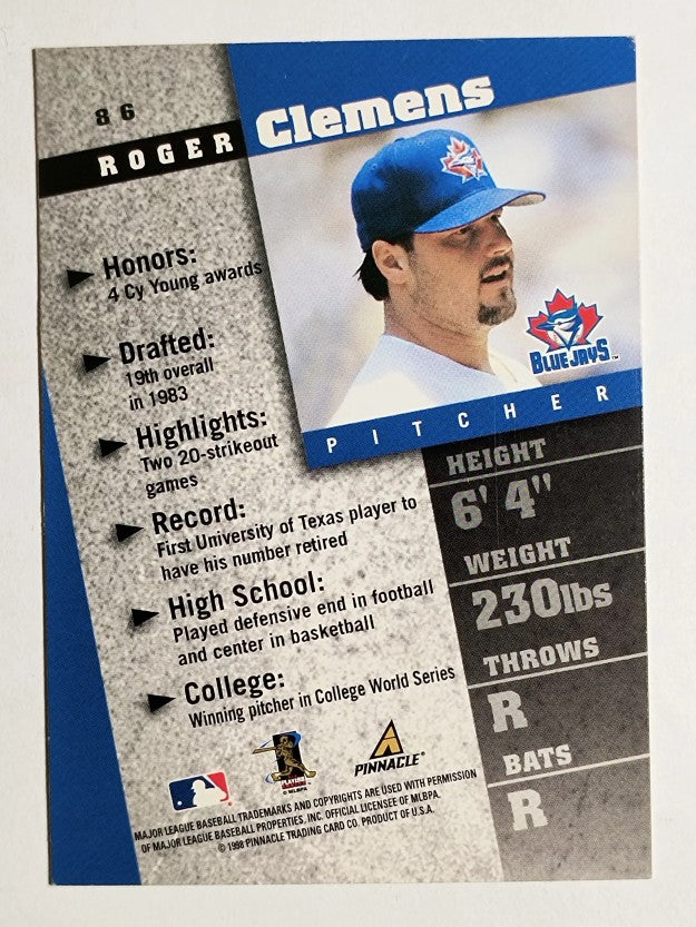 1998 Pinnacle Inside #86 Roger Clemens