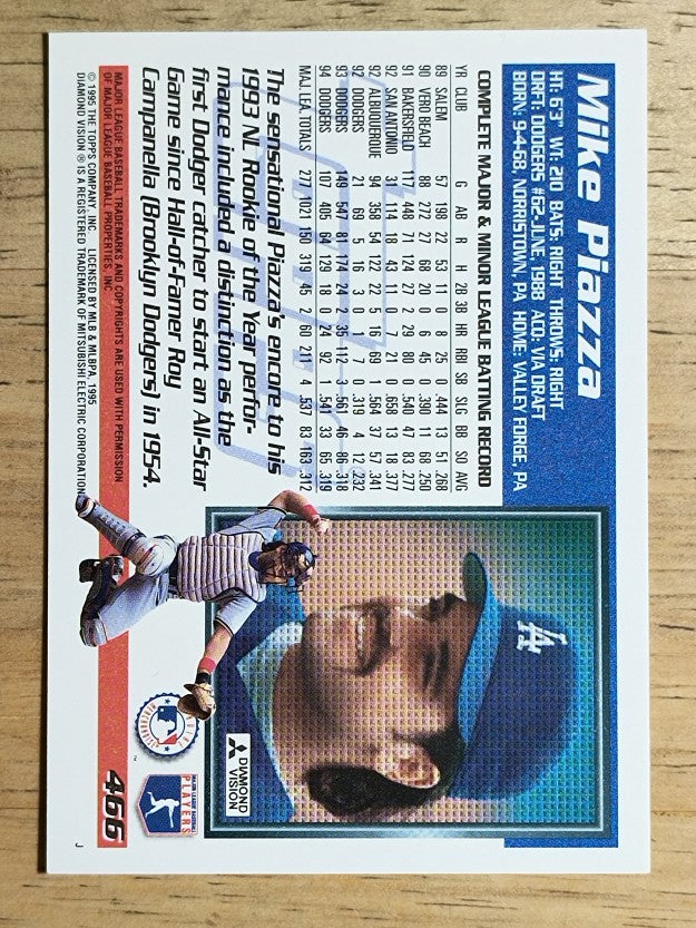 1995 Topps #466 Mike Piazza