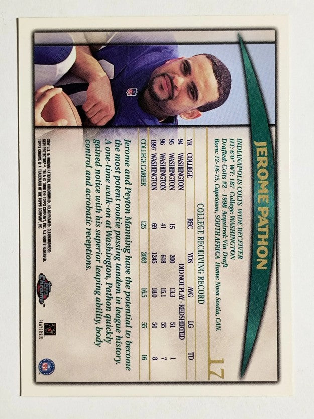 1998 Topps Chrome #17 Jerome Pathon RC