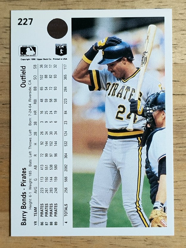 1990 Upper Deck #227 Barry Bonds