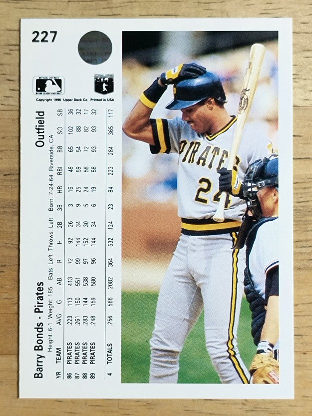 1990 Upper Deck #227 Barry Bonds