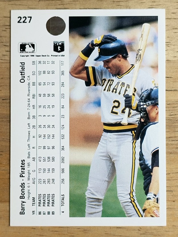 1990 Upper Deck #227 Barry Bonds