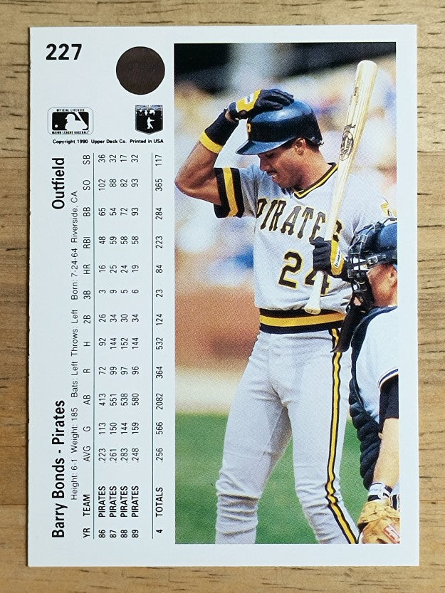 1990 Upper Deck #227 Barry Bonds
