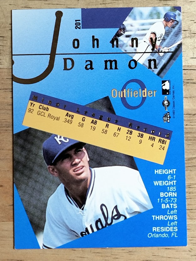 1993 Classic/Best Gold #201 Johnny Damon (NM)
