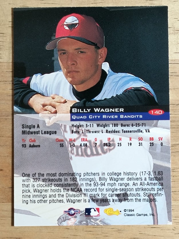 1994 Classic #140 Billy Wagner