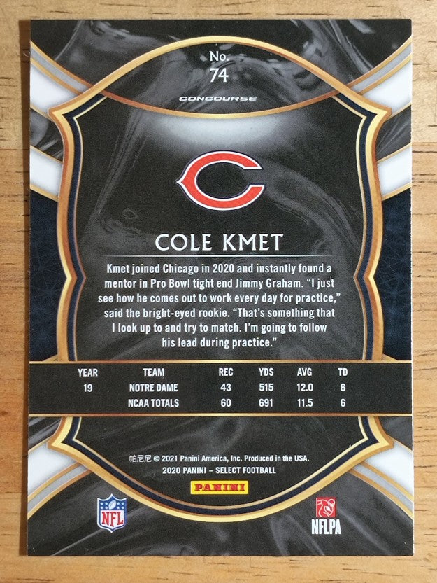 2020 Select #74 Cole Kmet RC