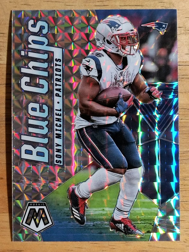 2020 Panini Mosaic Blue Chips Mosaic #10 Sony Michel