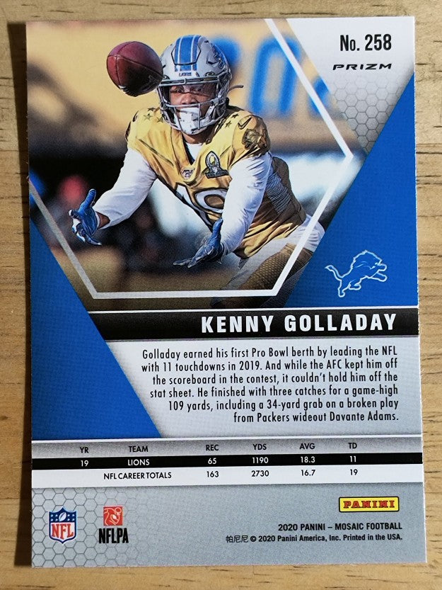 2020 Panini Mosaic Silver #258 Kenny Golladay PB