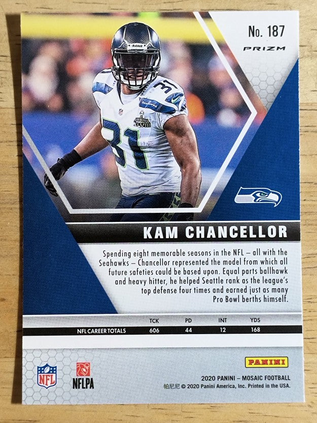 2020 Panini Mosaic Silver #187 Kam Chancellor