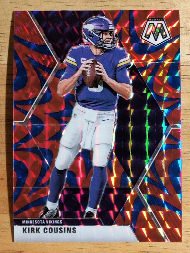 2020 Panini Mosaic Mosaic Reactive Blue #128 Kirk Cousins