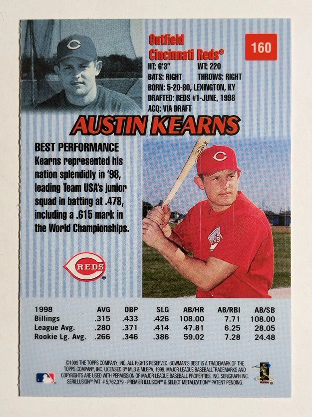 1999 Bowman's Best #160 Austin Kearns RC