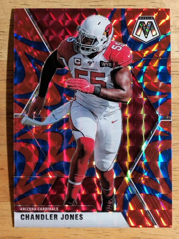 2020 Panini Mosaic Mosaic Reactive Blue #12 Chandler Jones