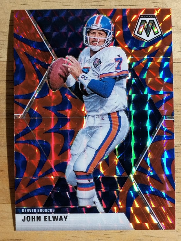 2020 Panini Mosaic Mosaic Reactive Blue #67 John Elway