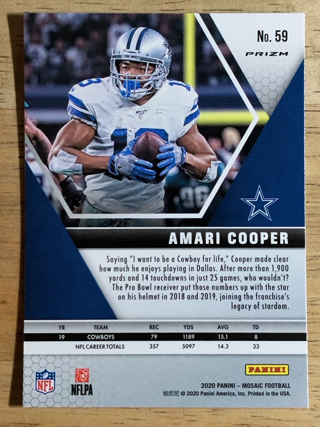2020 Panini Mosaic Mosaic Reactive Orange #59 Amari Cooper