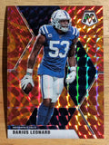 2020 Panini Mosaic Mosaic Reactive Orange #93 Darius Leonard