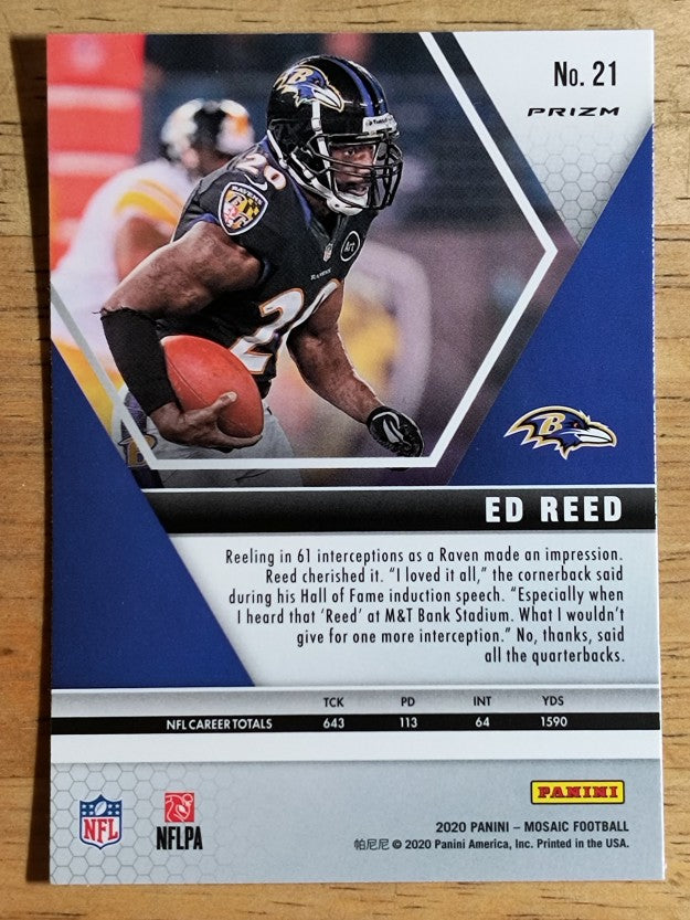 2020 Panini Mosaic Mosaic #21 Ed Reed