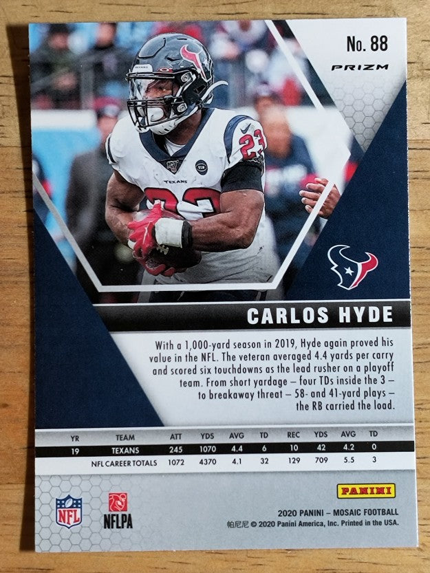 2020 Panini Mosaic Mosaic #88 Carlos Hyde