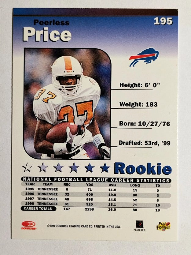 1999 Donruss Elite #195 Peerless Price RC