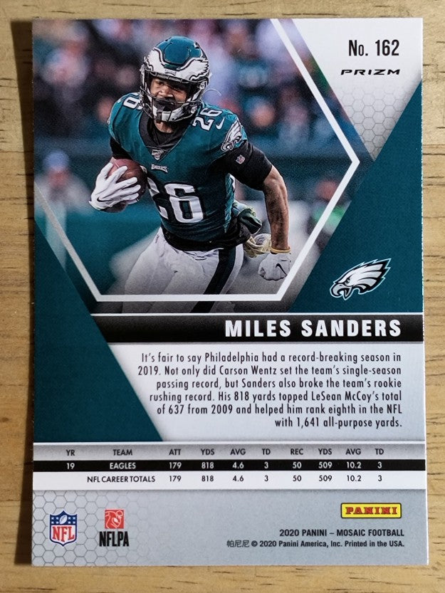 2020 Panini Mosaic Mosaic Green #162 Miles Sanders