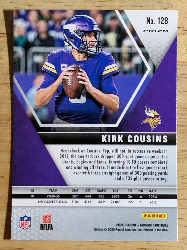 2020 Panini Mosaic Mosaic Green #128 Kirk Cousins