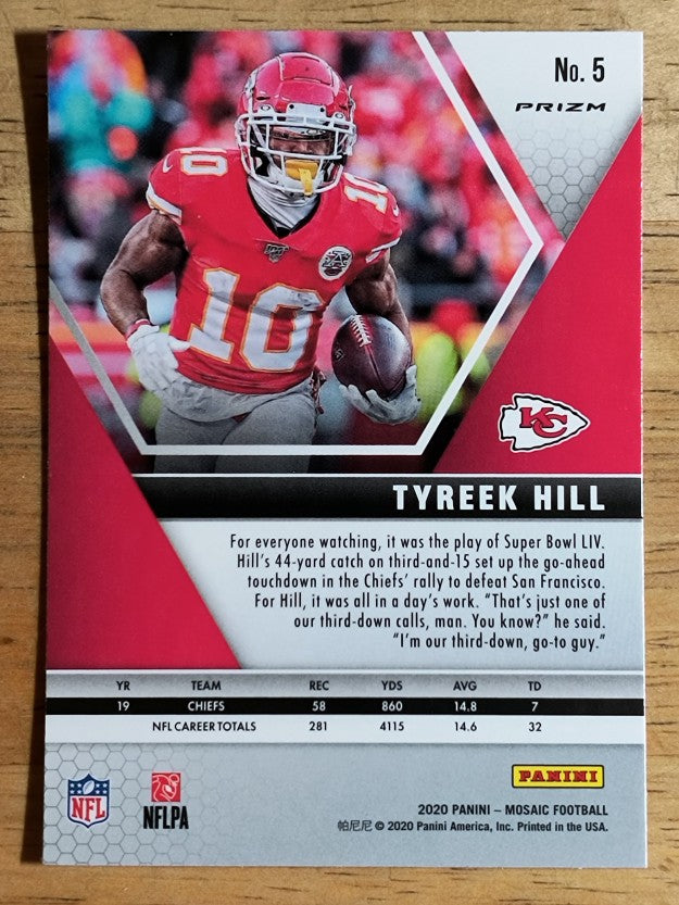 2020 Panini Mosaic Mosaic Camo Pink #5 Tyreek Hill